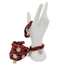 Load image into Gallery viewer, EVIL EYE BRAIDED LEATHER CUFF