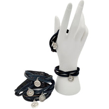 Load image into Gallery viewer, EVIL EYE BRAIDED LEATHER CUFF