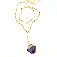 Load image into Gallery viewer, AMETHYST LARIAT NECKLACE