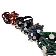 Load image into Gallery viewer, EVIL EYE BRAIDED LEATHER CUFF