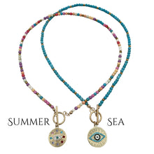Load image into Gallery viewer, SANTORINI EVIL EYE NECKLACES