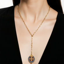 Load image into Gallery viewer, SAINT BENEDICT MEDALLION LONG LARIAT