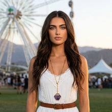 Load image into Gallery viewer, AMETHYST LARIAT NECKLACE