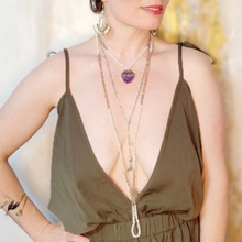 Load image into Gallery viewer, AMETHYST, CRYSTAL & PEARLS NECKLACE