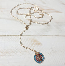 Load image into Gallery viewer, SAINT BENEDICT MEDALLION LONG LARIAT