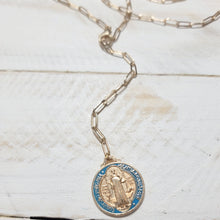 Load image into Gallery viewer, SAINT BENEDICT MEDALLION LONG LARIAT