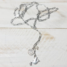 Load image into Gallery viewer, PEACE, LOVE & HAPPINESS DOVE LARIAT