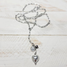Cargar imagen en el visor de la galería, PEACE, LOVE & HAPPINESS BLACK SEA LARIAT