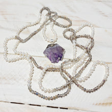 Load image into Gallery viewer, AMETHYST, CRYSTAL & PEARLS NECKLACE