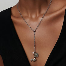 Load image into Gallery viewer, PEACE, LOVE &amp; HAPPINESS DOVE LARIAT
