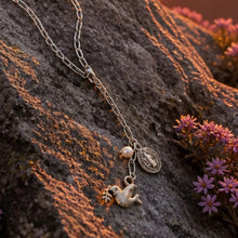 Load image into Gallery viewer, PEACE, LOVE &amp; HAPPINESS DOVE LARIAT

