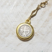Load image into Gallery viewer, ST. BENEDICT MEDALLION LARIAT

